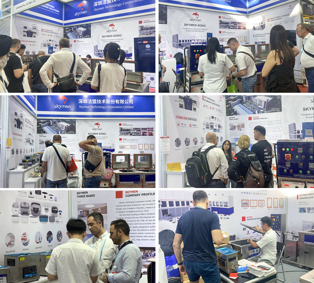 SkymenThe team introduced products to customers at the Canton Fair